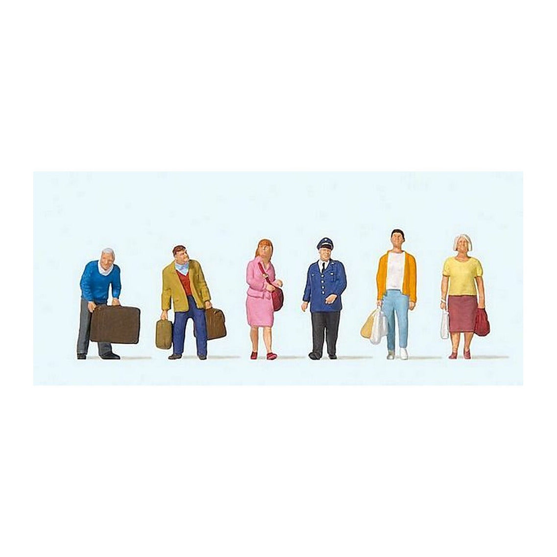 Preiser 10710 HO Scale Travelers at the Platform pkg(6)