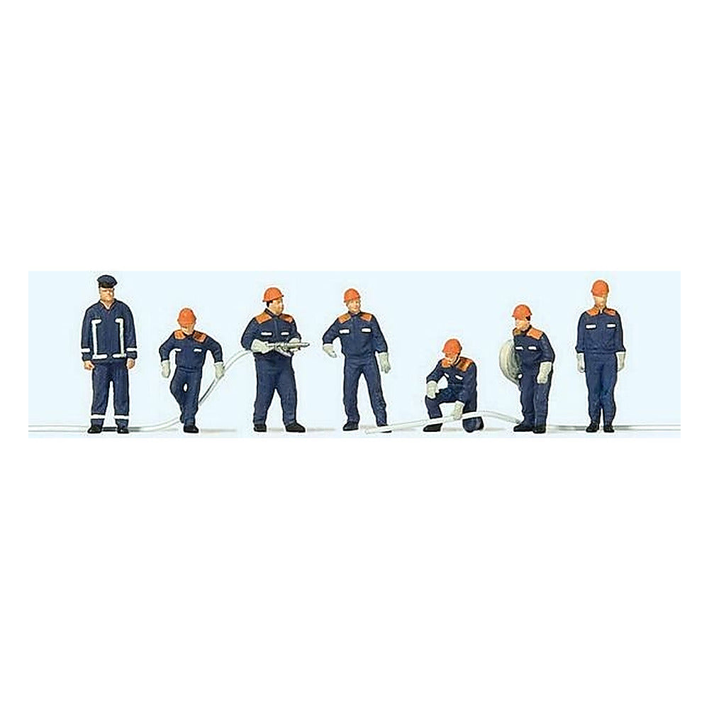 Preiser 10719 HO Scale Youth Fire Brigade pkg(7)