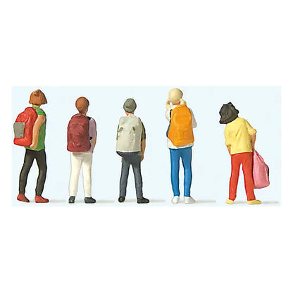 Preiser 10728 HO Scale School Children pkg(6)