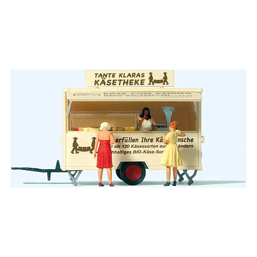 Preiser 10750 HO Scale Cheese Concession Trailer with Accessories