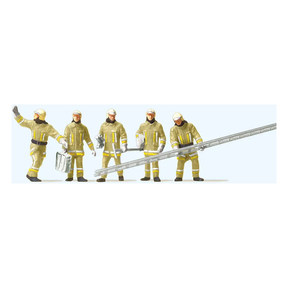 Preiser 10770 HO Scale Modern Firemen Arriving at Scene with