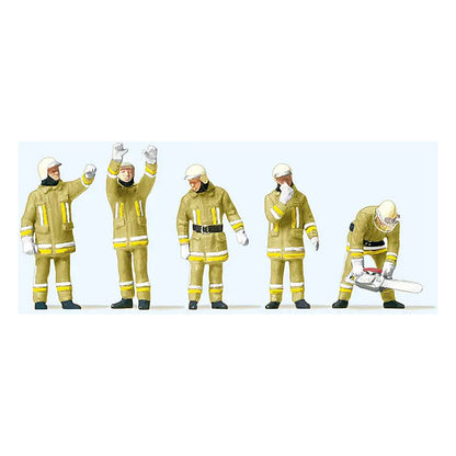 Preiser 10772 HO Scale Modern Firemen Technical Support Team Beige