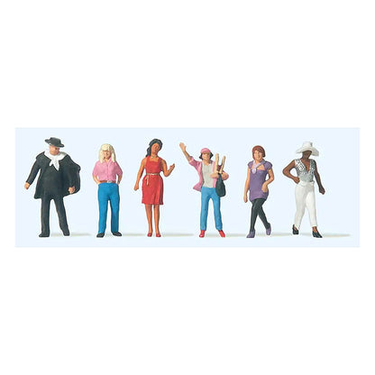 Preiser 10785 HO Scale Passers By Set 2 pkg(6)