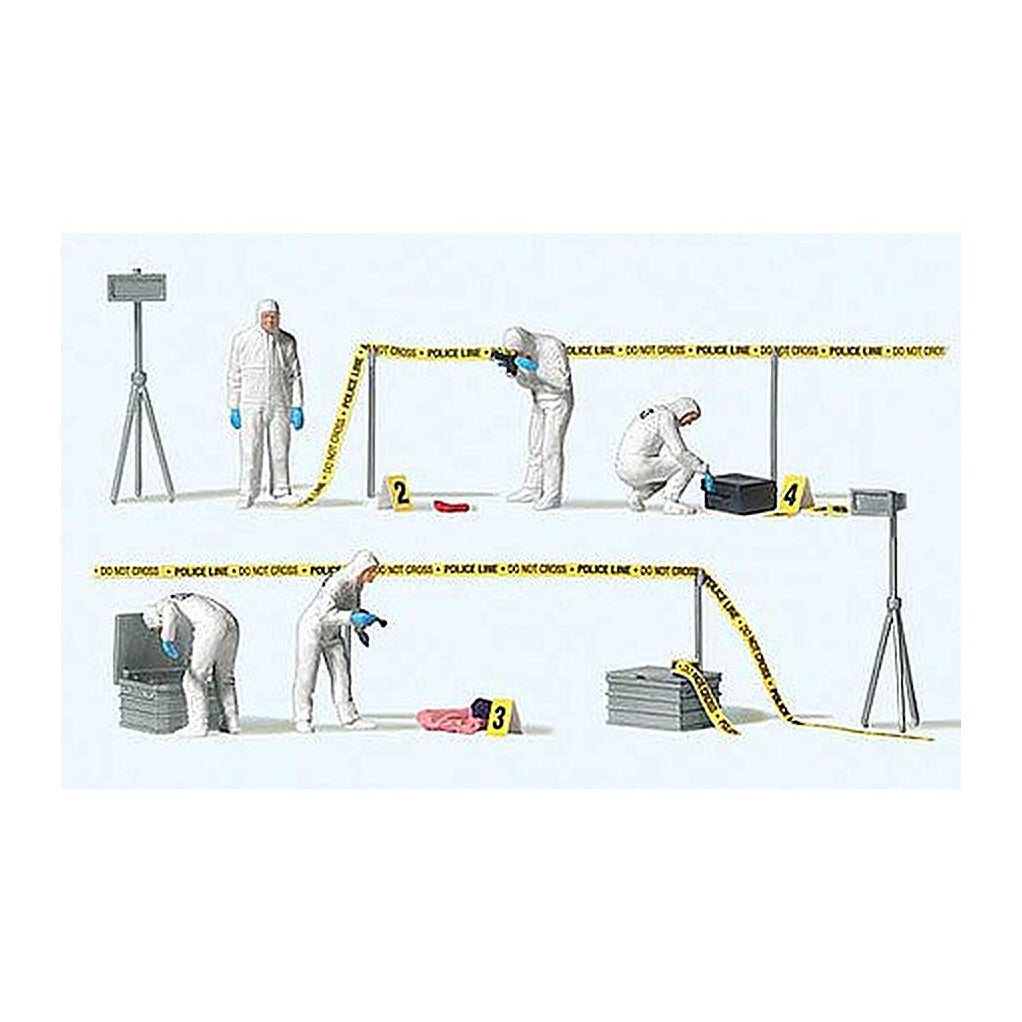 Preiser 10800 HO Scale Crime Scene Investigation 5 Figures, Detail