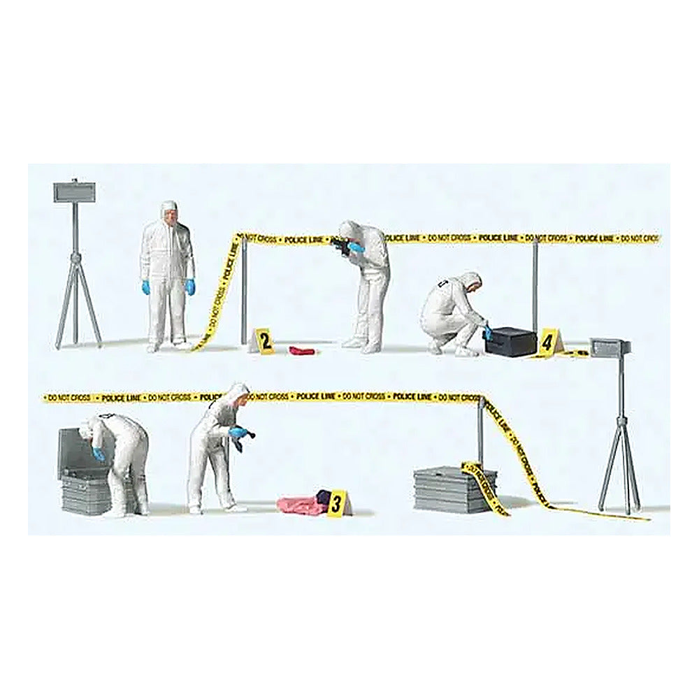 Preiser 10800 HO Scale Crime Scene Investigation 5 Figures, Detail