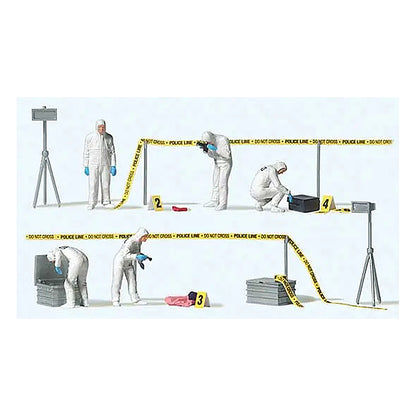 Preiser 10800 HO Scale Crime Scene Investigation 5 Figures, Detail