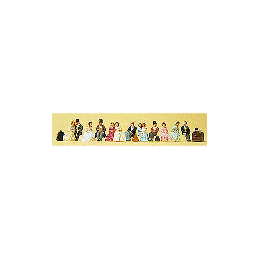 Preiser 12045 HO Scale 1847 Vintage Passengers pkg(13)