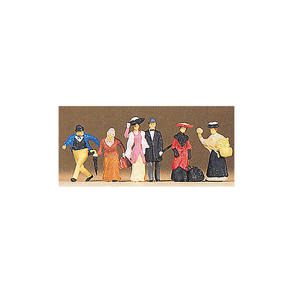 Preiser 12138 HO Scale 1900s Figures Travelers & Passers-By