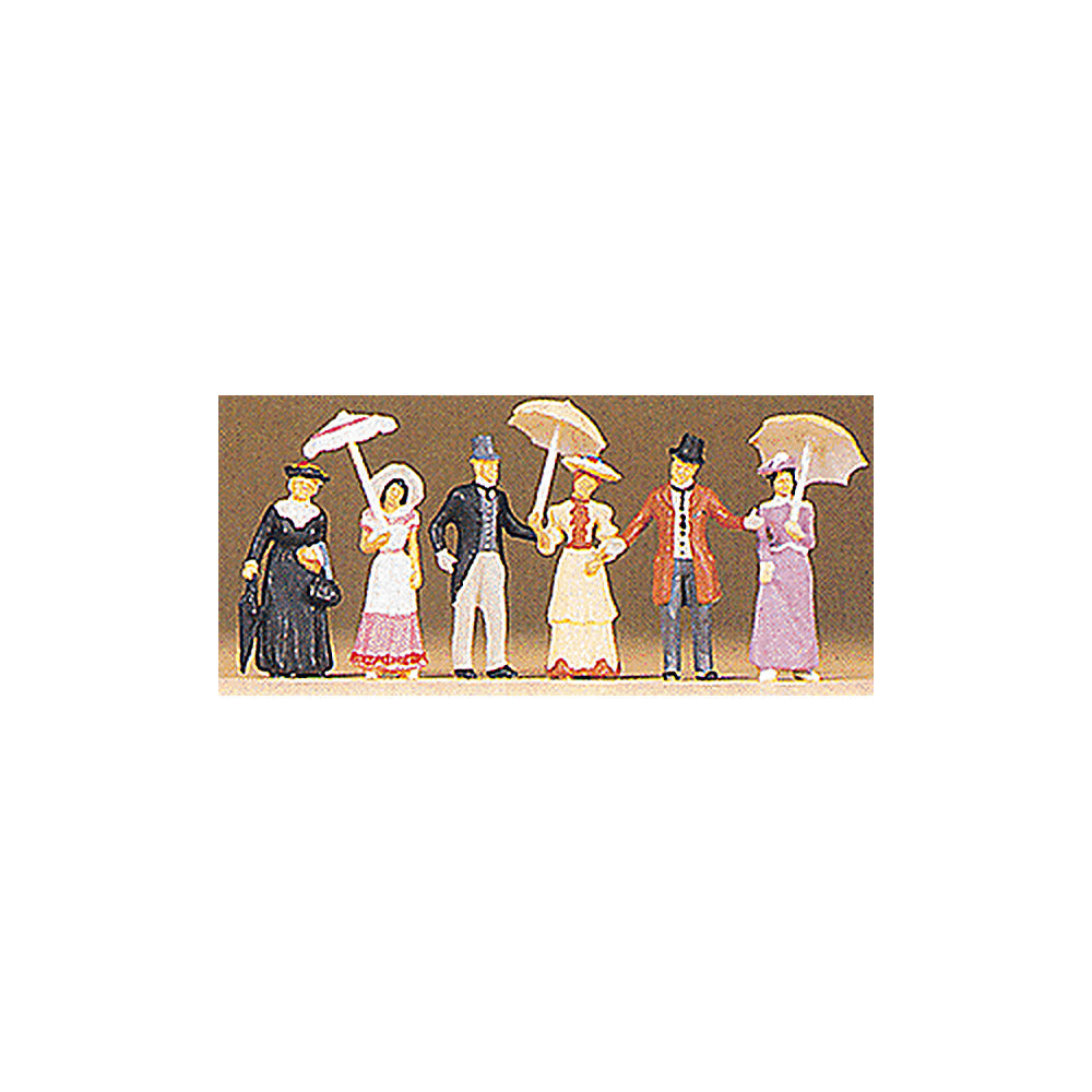 Preiser 12139 HO Scale 1900s Figures Passers-By pkg(6)
