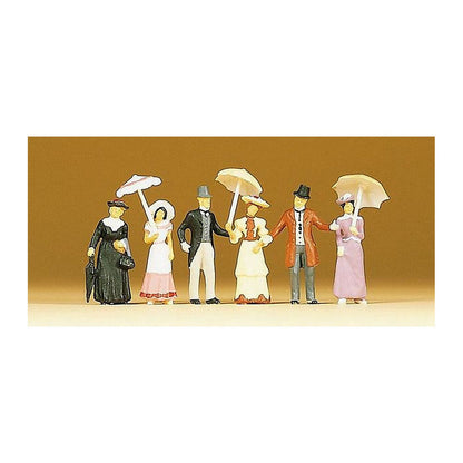 Preiser 12139 HO Scale 1900s Figures Passers-By pkg(6)