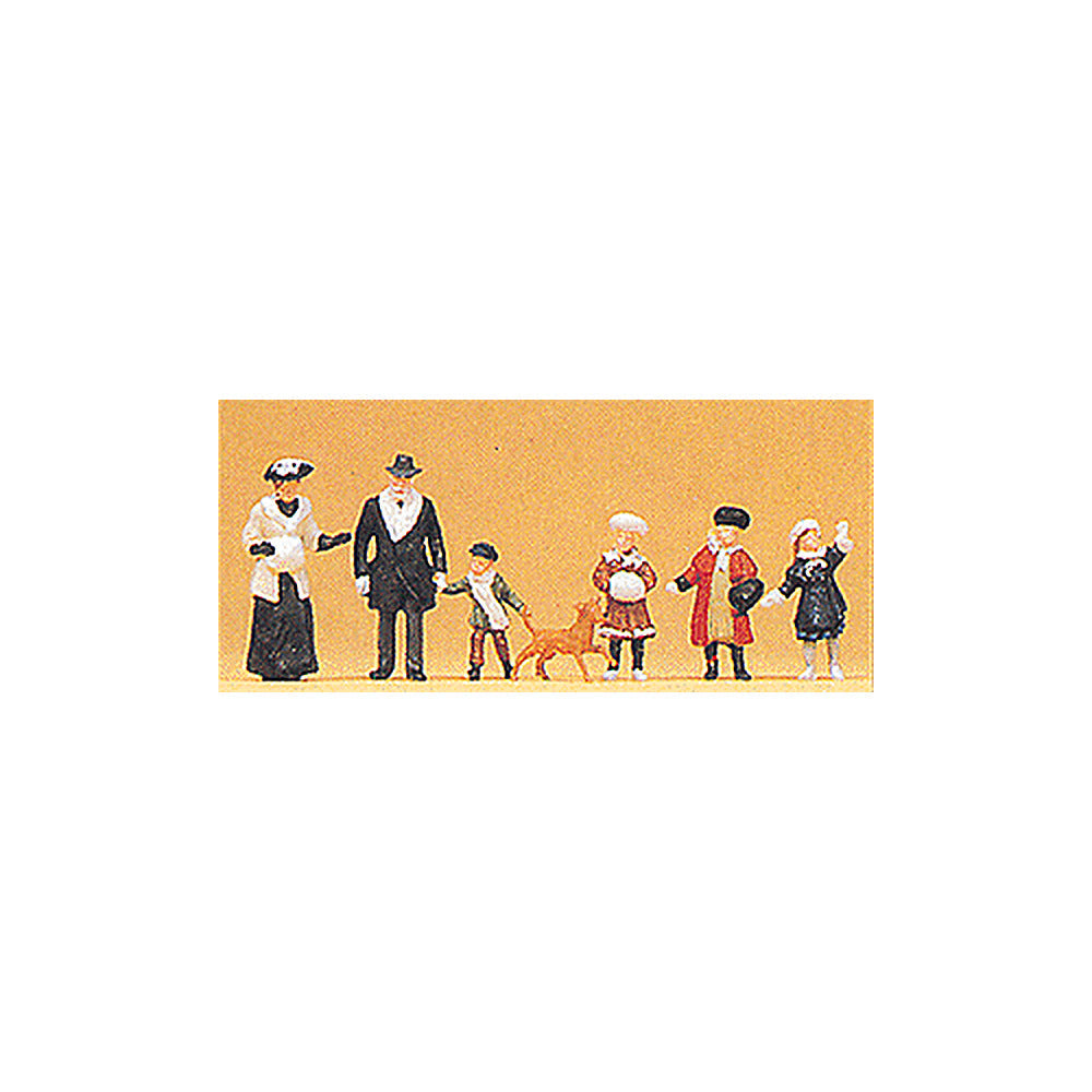 Preiser 12184 HO Scale 1900s Figures Passers-By Wearing Winter Clothes
