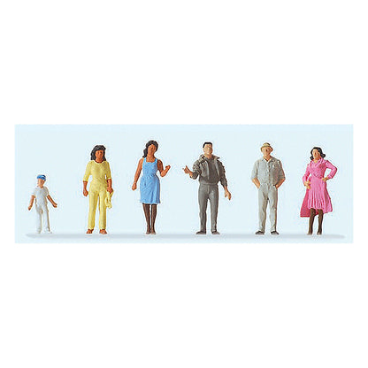 Preiser 14045 HO Scale Pedestrians Passers-By pkg(6)