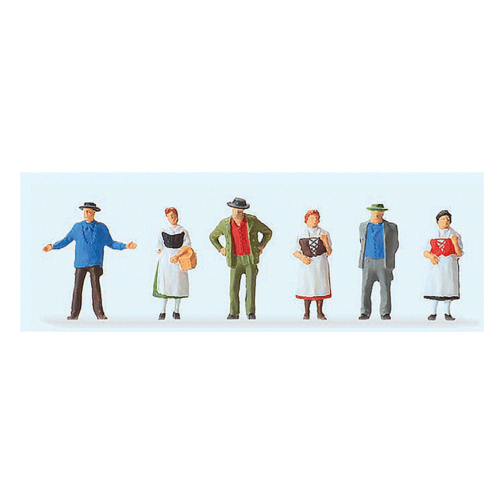 Preiser 14048 HO Scale Pedestrians At The Village Market
