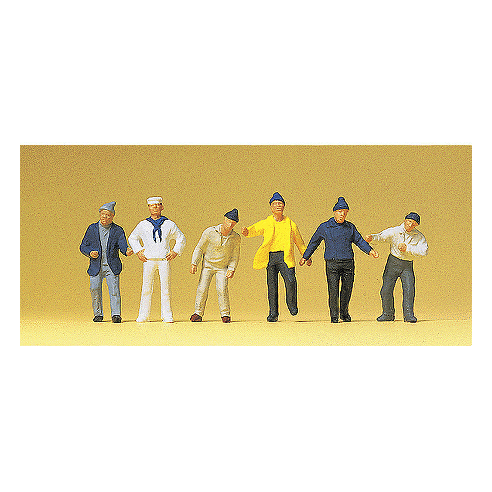Preiser 14063 HO Scale Working People, Ships crew 6/ Working people