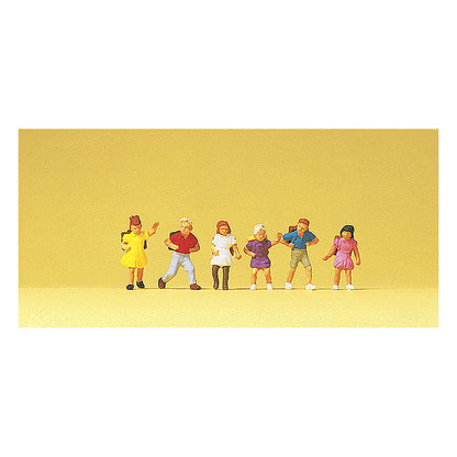 Preiser 14074 HO Scale Pedestrians School Children pkg(6)