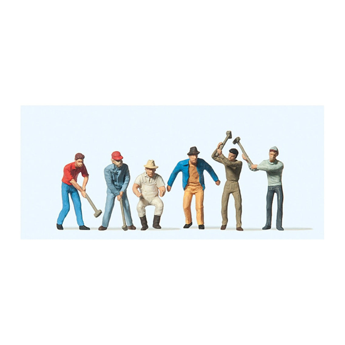 Preiser 14075 HO Scale Working People Workers pkg(6)