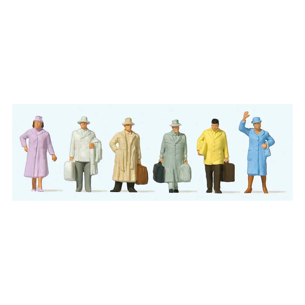Preiser 14117 HO Scale Travellers Era III pkg(6)