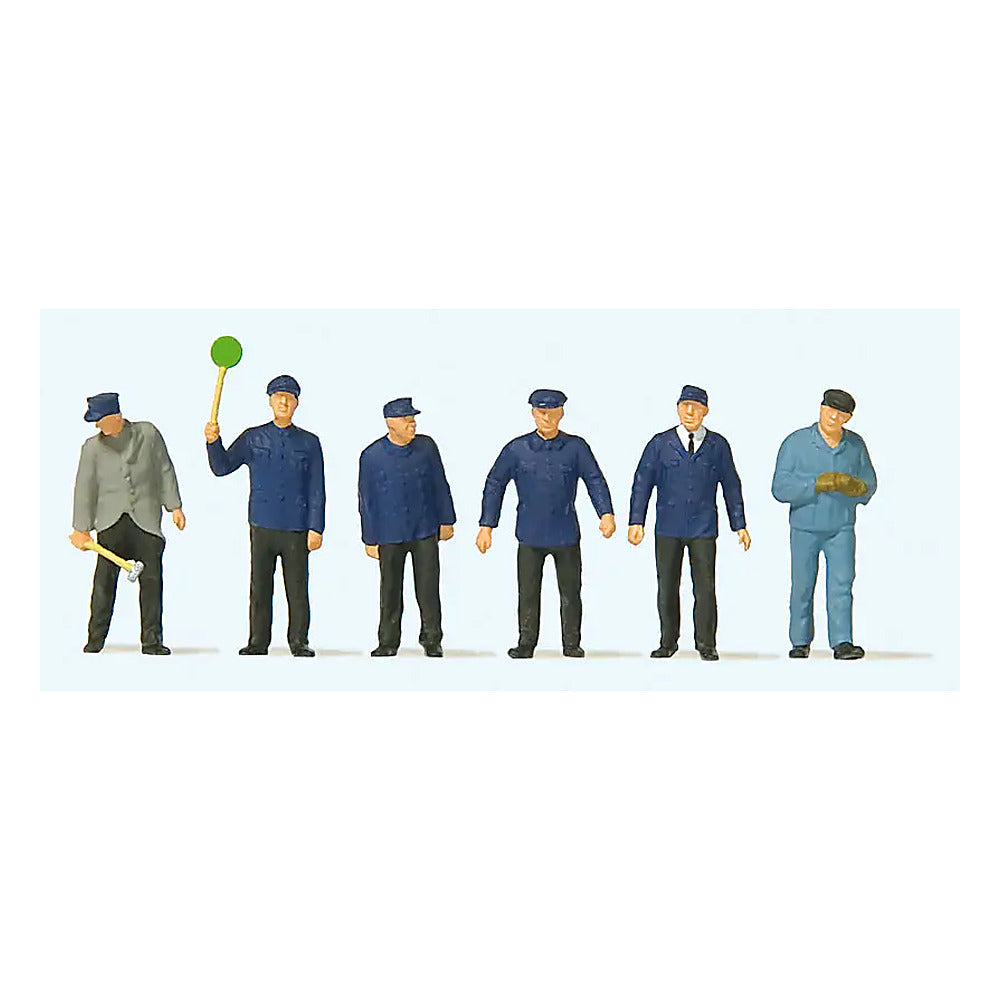 Preiser 14118 HO Scale Railway Personnel Era III pkg(6)