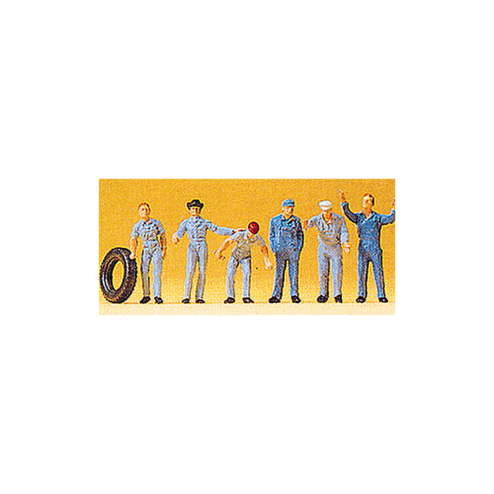 Preiser 14130 HO Scale Mechanics pkg(6)
