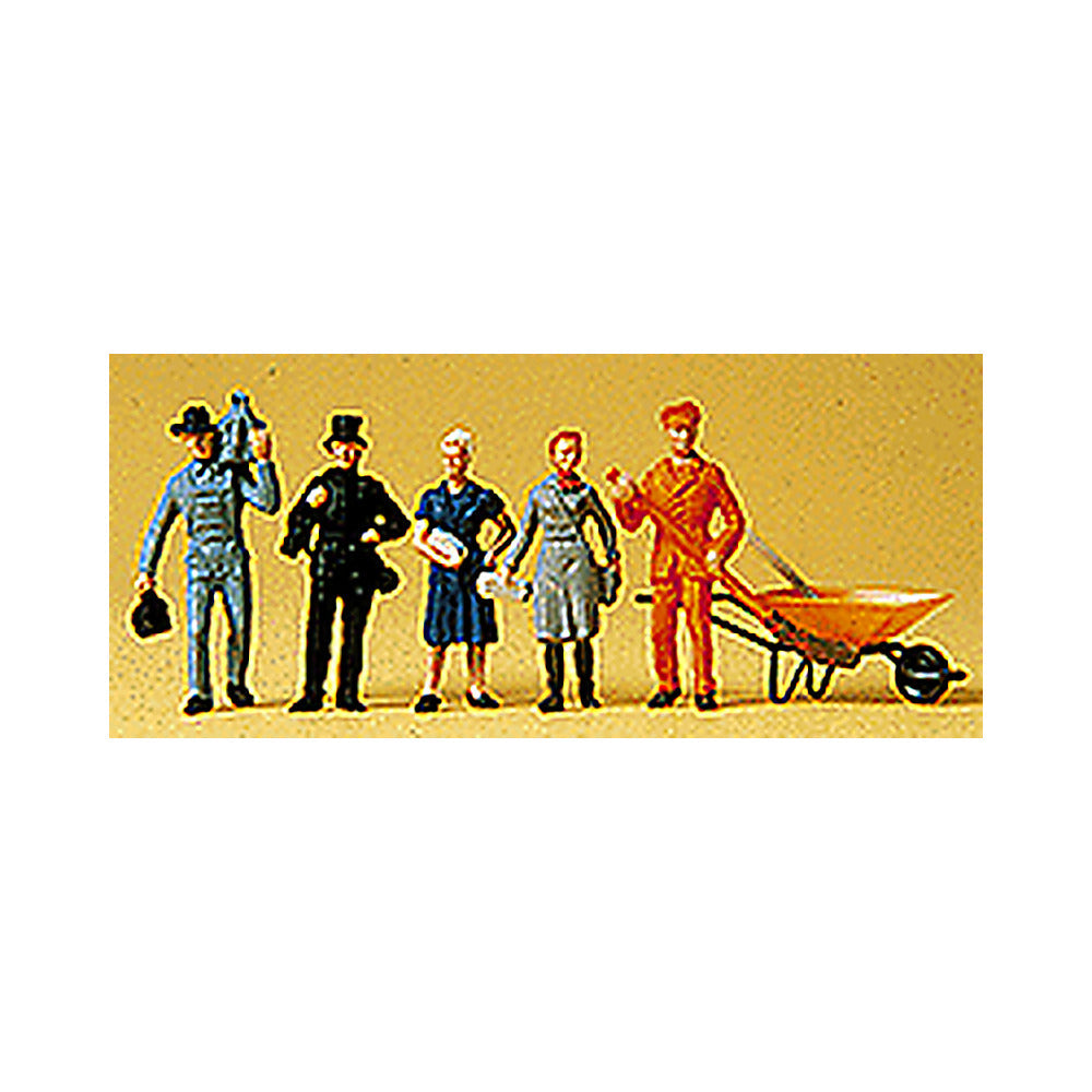 Preiser 14149 HO Scale People Working Cleaning Crew Members