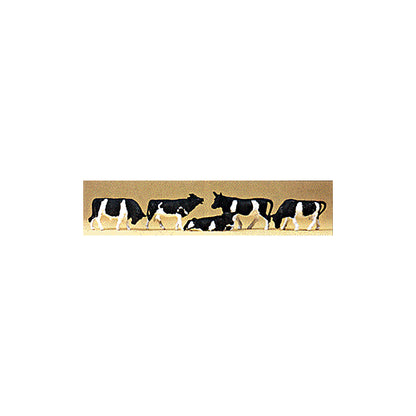 Preiser 14155 HO Scale Animals Cows - Colors may vary, black/white