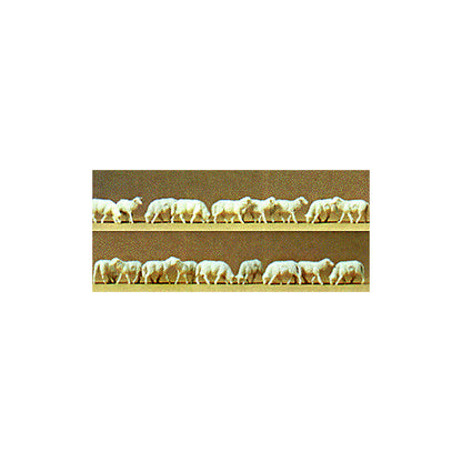Preiser 14161 HO Scale Animals Sheep (white) pkg(18)