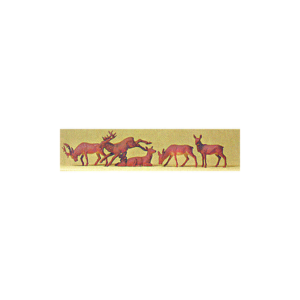 Preiser 14179 HO Scale Deer pkg(5)