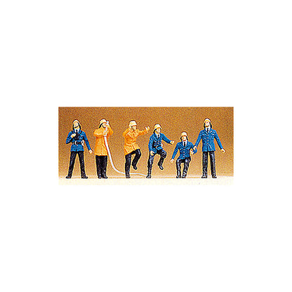 Preiser 14200 HO Scale Firemen Set #1 pkg(6)
