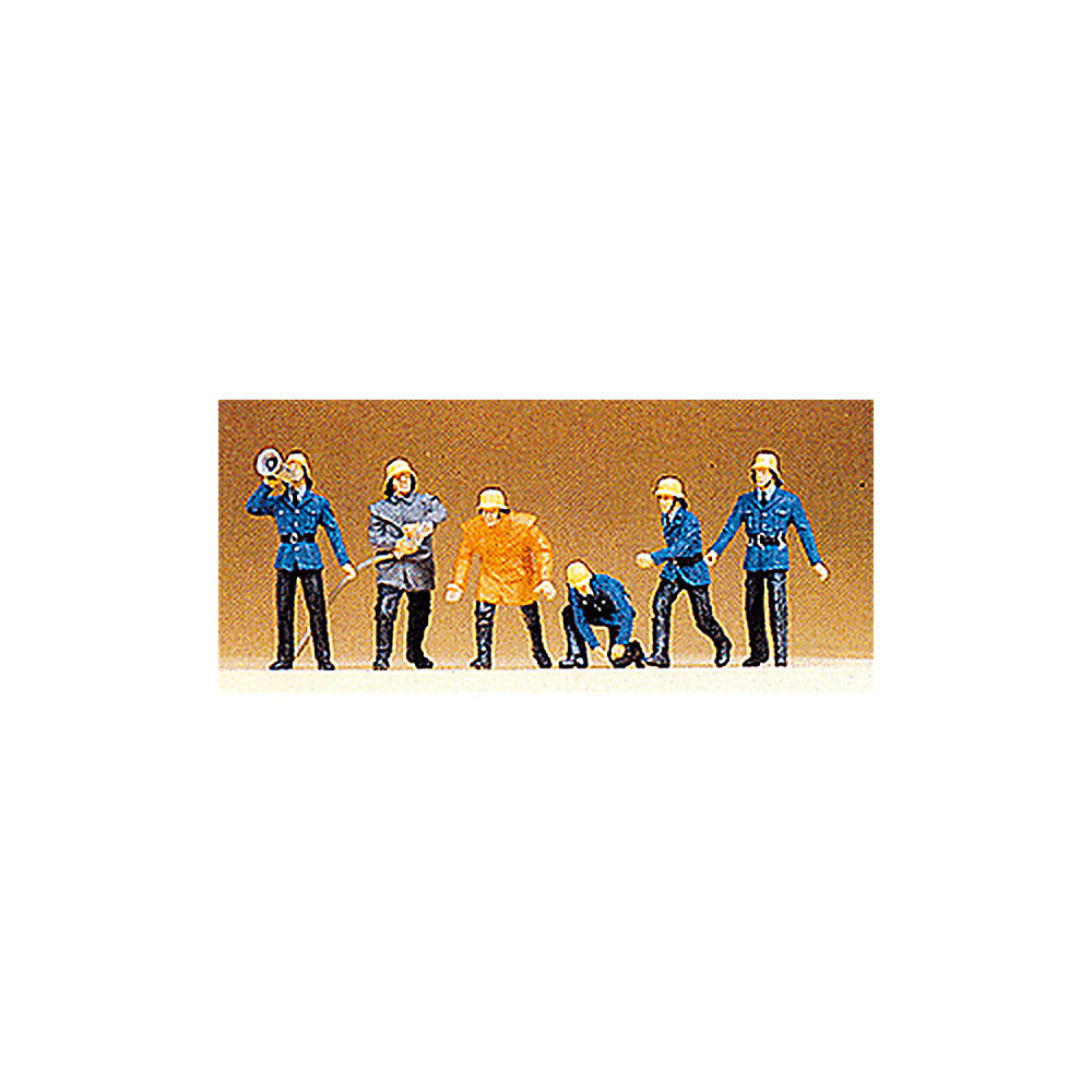 Preiser 14201 HO Scale Firemen Set #2 pkg(6)