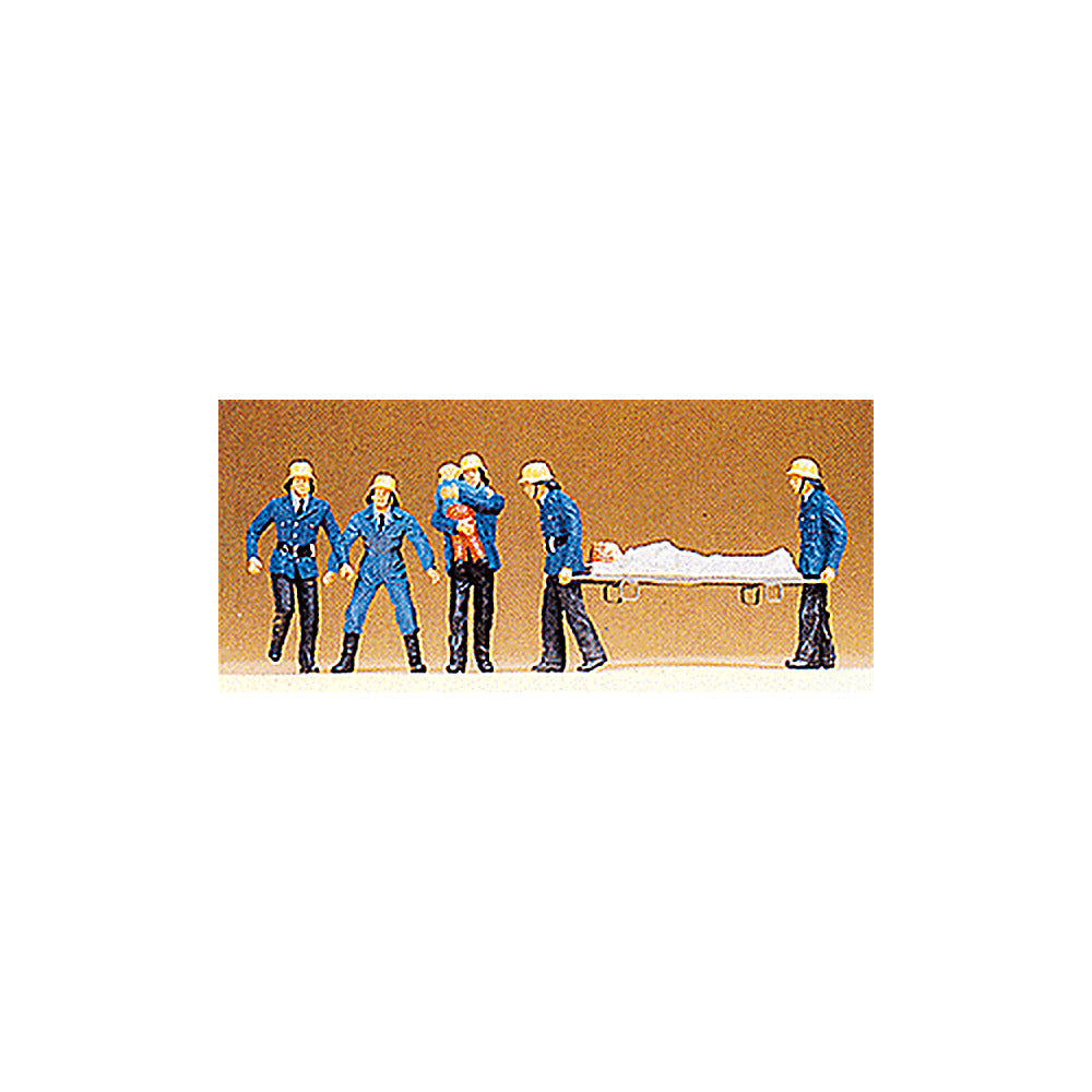 Preiser 14202 HO Scale Firemen Set #3 pkg(6)