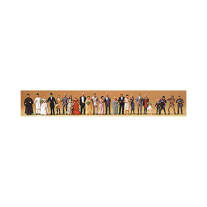 Preiser 14415 HO Scale Wedding Participants Wedding Guests pkg(24)