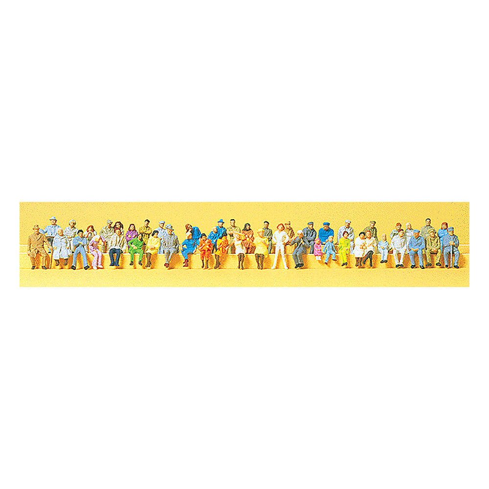 Preiser 14416 HO Scale Seated People Assortment pkg(48)