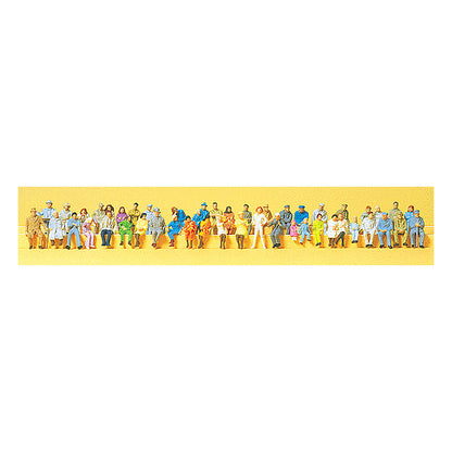 Preiser 14416 HO Scale Seated People Assortment pkg(48)