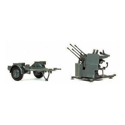 Preiser 16582 HO Scale Former German Army WWII - Anti-Aircraft Gun