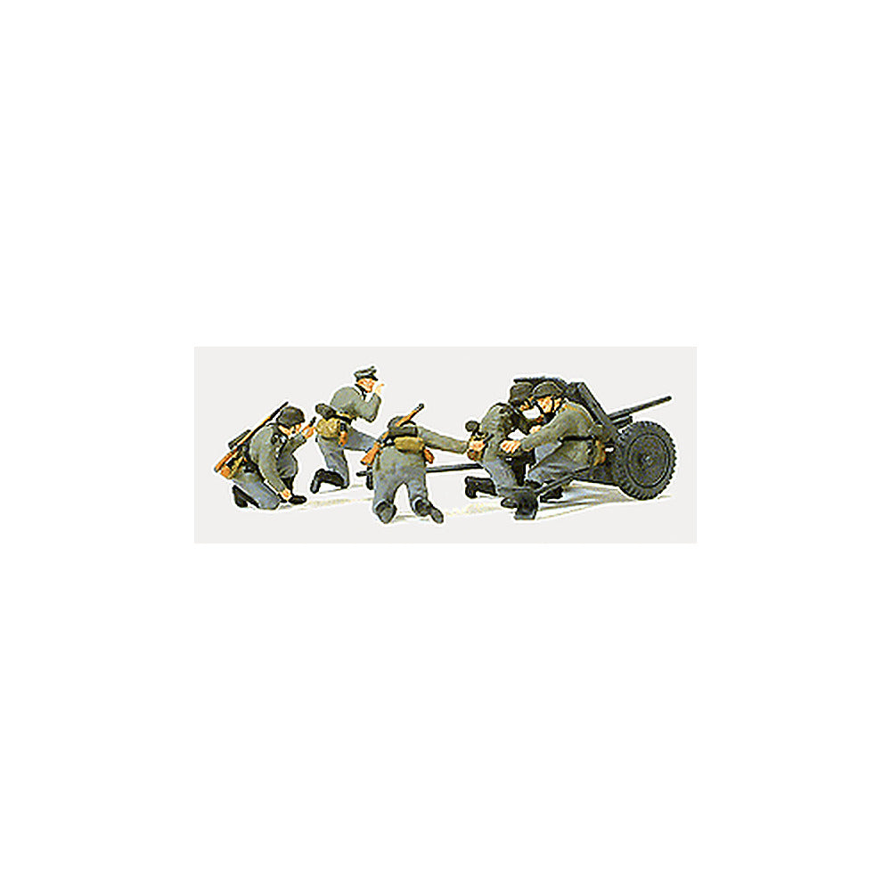 Preiser 16591 HO Scale Former German Army WWII Artillery PAK L/45