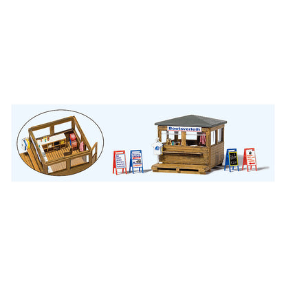 Preiser 17314 HO Scale Boat Rental Kiosk Kit