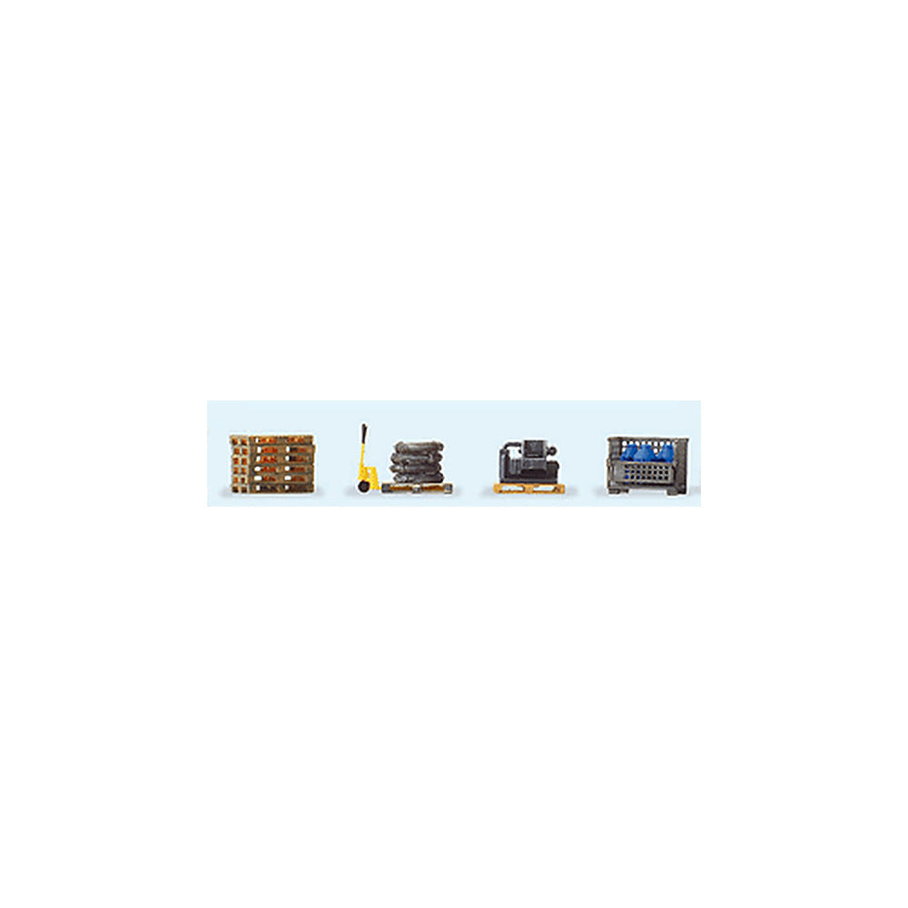 Preiser 17704 HO Scale Assorted Pallets w/Loads