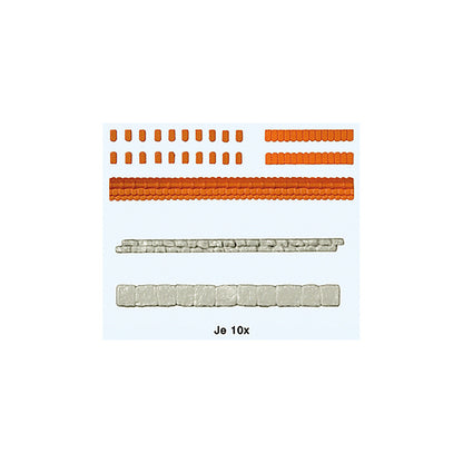 Preiser 18218 HO Scale Parapet Weathering Tiles For Quarrystone Walls