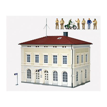 Preiser 19000 HO Scale Police Station w/Police & Accessories - Kit