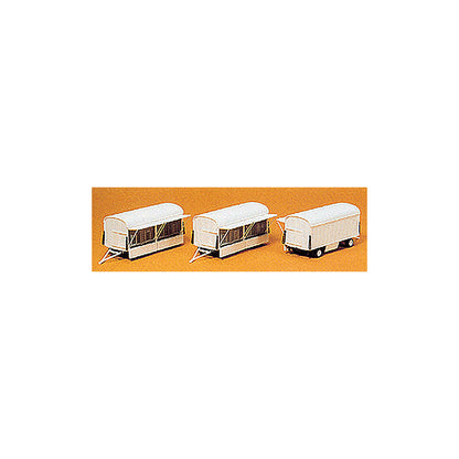 Preiser 20007 HO Scale Modern Circus Wagon Set - Plastic Kits Cage
