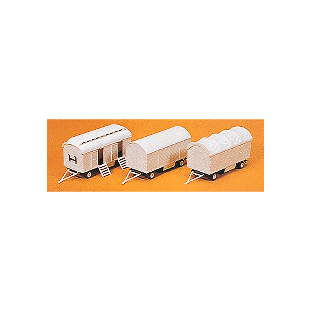 Preiser 20008 HO Scale Modern Circus Wagon Set - Plastic Kits