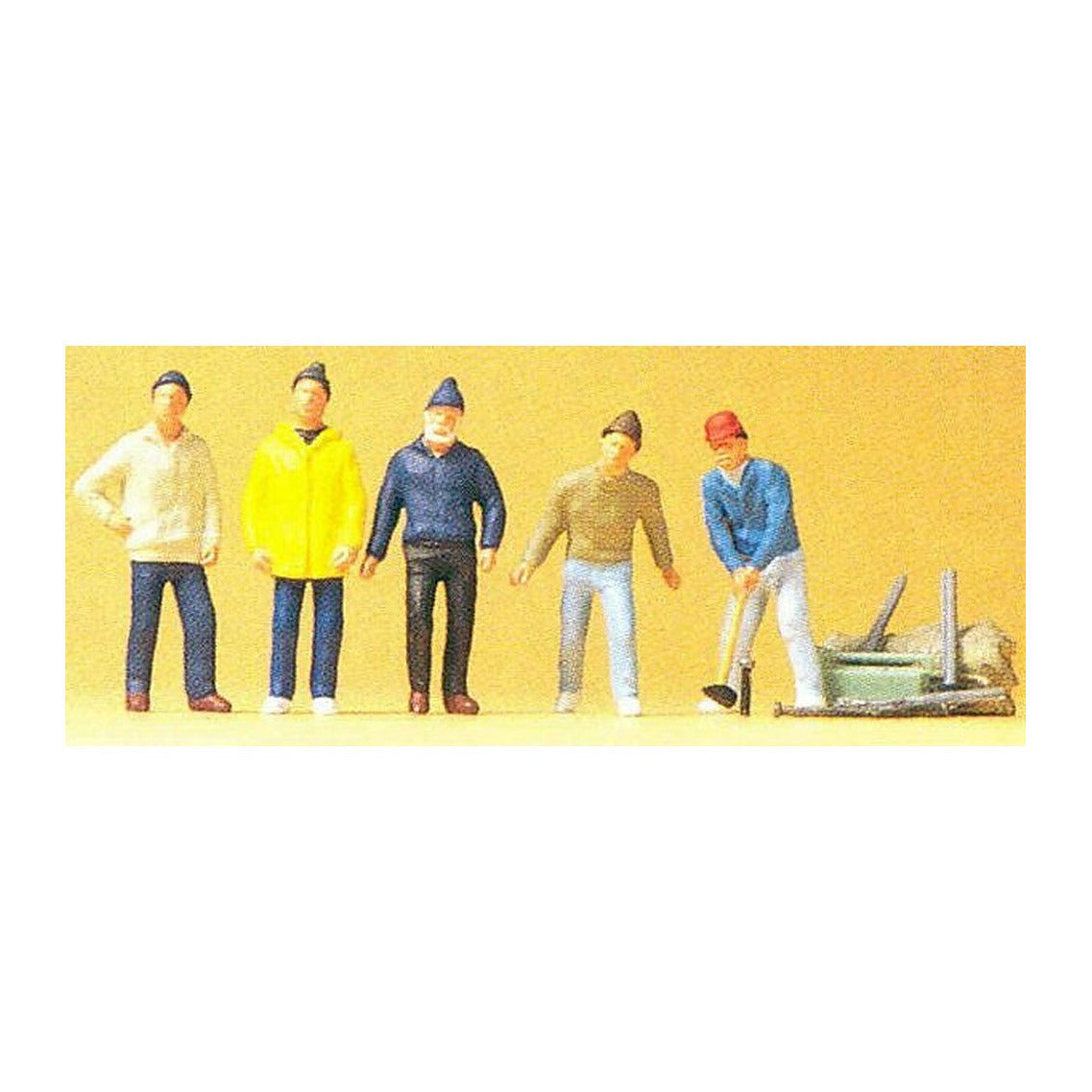 Preiser 20261 HO Scale Circus Workers pkg(5) Roustabouts with Tools