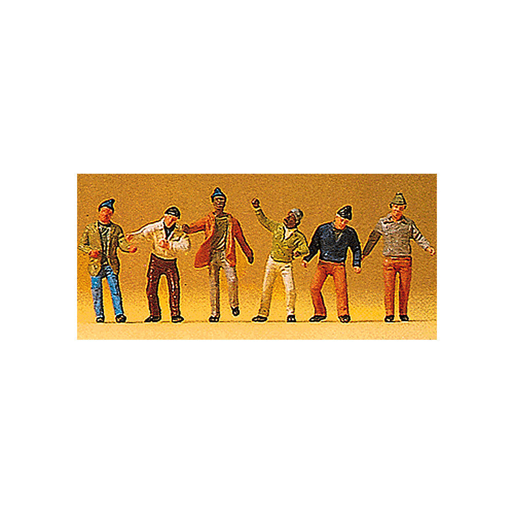 Preiser 20262 HO Scale Circus Workers - Roustabouts #1 - Raising Tent