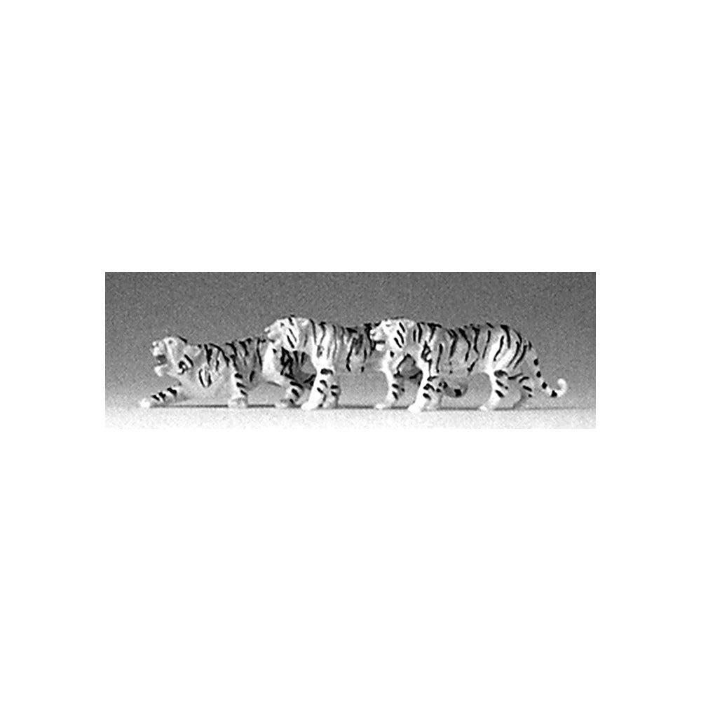 Preiser 20380 HO Scale Animals Tigers (black, white) pkg(3)