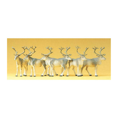 Preiser 20394 HO Scale Reindeer pkg(6)