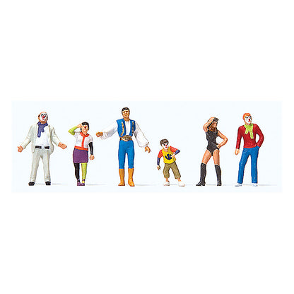 Preiser 24644 HO Scale Carnival Parade Participants Set #3 pkg(6)
