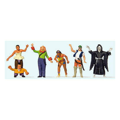 Preiser 24646 HO Scale Carnival Parade pkg(5)