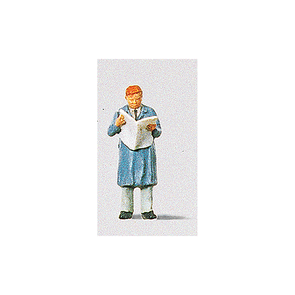 Preiser 28016 HO Scale Individual Figure - Pedestrians Man Reading