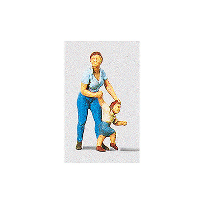 Preiser 28023 HO Scale Individual Figure - Pedestrians Mother w/Child