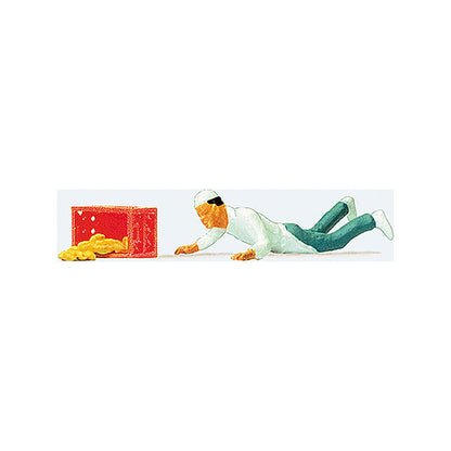 Preiser 28135 HO Scale Individual Figure Caution! Wet Floor